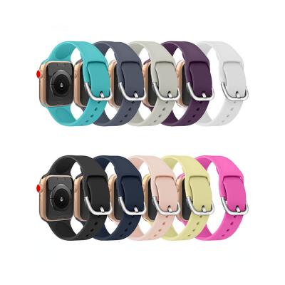 China 38 40 42 44mm Adjustable Sport Watch Band Silicone Watch Band Rubber Straps for sale