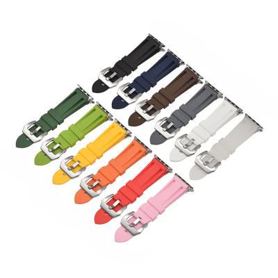 China Sport Luxury Soft Replacement Strap 40mm 44mm Camouflage Silicone Watch Band Rubber Wrist Band for sale