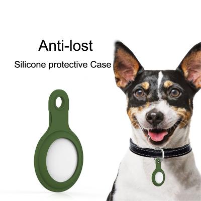 China portable Anti-fall wireless tracker cover for dog collar tpu silicone chain key liquid case for airtag for sale