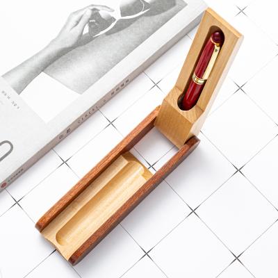 China Pen Handcraft Luxury Wooden Ballpoint Promotional Pen Gift Set with Business Pen Case Display, Nice Writing Ballpoint Pen for sale