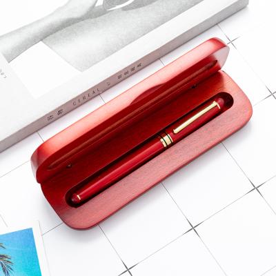 China Wooden Ballpoint Pen Assembling Promotional Mahogany Pen With Box Local Pen Set New Fashion Wooden Pen Retro for sale