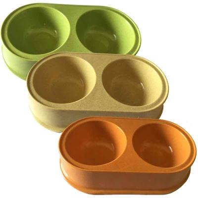 China New Design Sustainable Cute Biodegradable Bamboo Fiber Slow Feeding Pet Bowl For Cats And Dogs Pets for sale