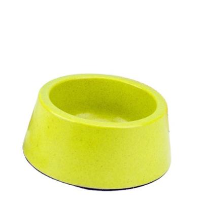 China Sustainable Easy To Clean Wholesale White Non-slip Portable Pet Dog Bowl With Eco Friendly Non To Skid Bamboo Fiber Bowls for sale