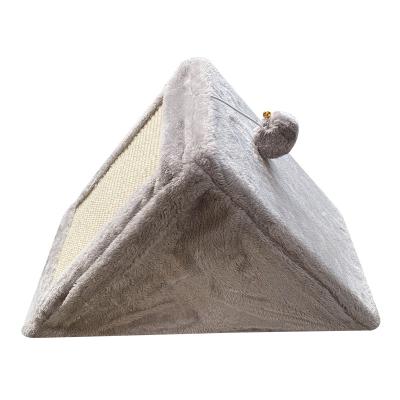 China Wholesale Pet Viable Toy Triangle Cat Scratcher House for sale