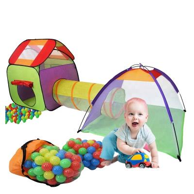 China Eco-Friendly Drop Shipping Cheap Kids Baby Play Princess Tent House Foldable With Tunnel Castle Sound To In Inflatable Tent Toy for sale