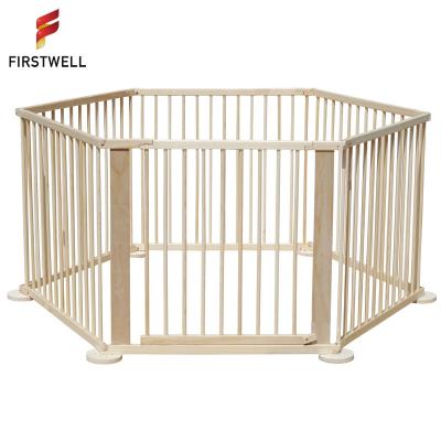 China Modern Solid Wood Baby/Toddler/Toddler/Pet Wooden Playpen With Portable Door for sale