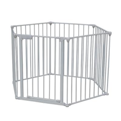 China Easily Assembled Indoor Outdoor Super Wide Baby Pet Safety Gate And Play Yard Playpen for sale