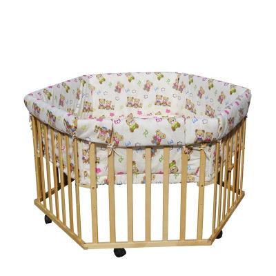 China Wooden Eco-friendly Adjustable Square Playpen Wholesales Cheap Playpen Baby Cradle for sale