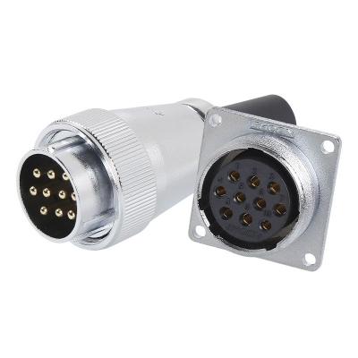 China 10pin WS28 Power Male Plug M28 Automotive Electrical Adapter and Socket Female Square Signal Aviation Power Connector for sale