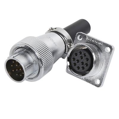 China Automotive Electrical Adapter M20 WS20 12pin Male Power Plug and Female Plug Square Signal Aviation Power Connector for sale