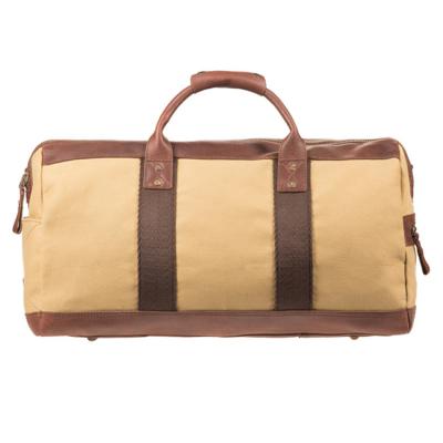 China Water Resistant Waxed Canvas Duffle Bag For Travel Canvas Leather Duffel Bag for sale