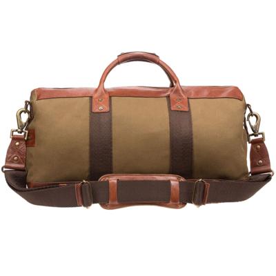 China Water Resistant Retro Vintage Waxed Leather Canvas Duffel Bag Tote Men for sale