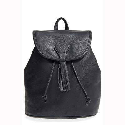 China High Quality Modern Genuine Leather Drawstring Lady Bags Drawstring Daily Used Backpack for sale