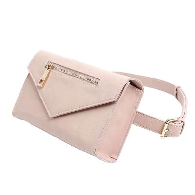 China Water Proof Blush Running Lady Bags Travel Pink Fashionable Clutch Waist Fanny Pack Waist Bag for sale