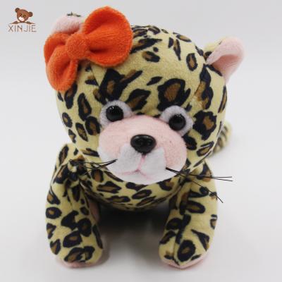 China Custom Plush Leopard Plush Toy Small Stuffed Wild Animal Toy for sale