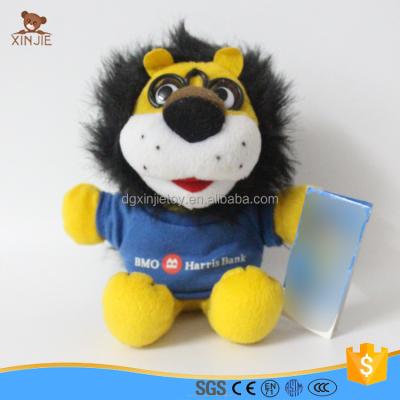 China Plush Customize Plush Lion Toy With Ball Team T-Shirt for sale