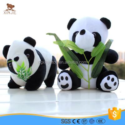 China EN71 Standard Stuffed Plush Panda Plush Toy With Bamboo In Hand for sale