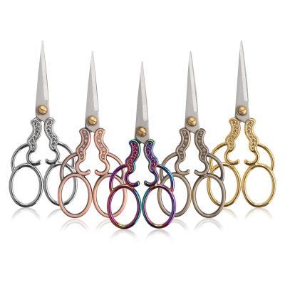 China Hot-selling Retro Cutting Shop Stainless Steel Classic Embroidery Scissors Office Scissors Handmade Tailor Small for sale