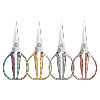 China Double Fish Style Fancy Stainless Steel Scissors Household Kitchen Office Universal Colorful Cutting Serving Scissors Bundle Cutting Shears for sale