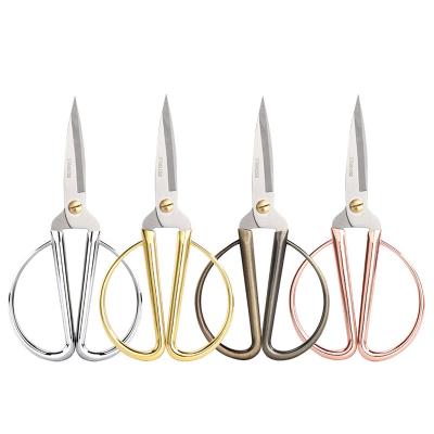 China Embroidery 8 Inch Stainless Steel Household Ribbon Scissors Opening Ceremony Scissors Office Traditional Joyful Shears for sale