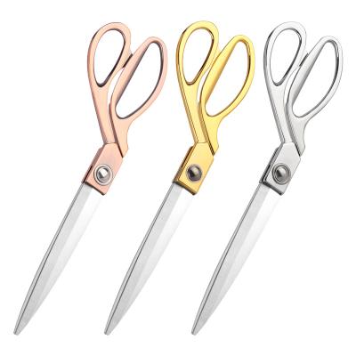 China Professional Cutting Shop Stainless Steel Scissors Sewing Cloth Cutting Scissors Pointed Slades Cloth Cutting Scissors Household for sale