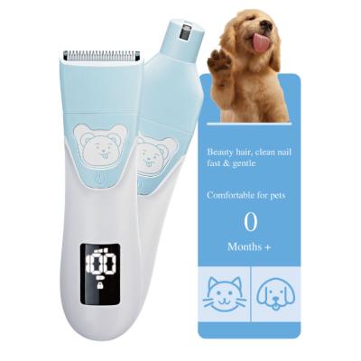 China Best Viable Sale Electric Rechargeable Pet Nail Clippers Dog Nail Crusher With Smart LCD Display for sale