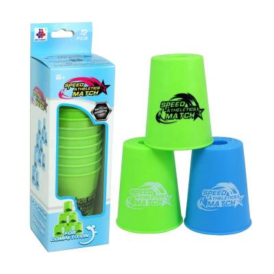 China Plastic DIY TOY Cup Stack Challenge Game Toy Set International School Stack Cups Toys for sale