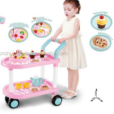 China Plastic Toys Kitchen Set Intelligent Toys DIY Party Playset Birthday Cake Cooking Kitchen Sets Toys for sale