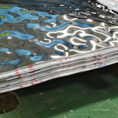 China Water Wave Stainless Steel Panels Embossed Stainless Steel Sheets for sale