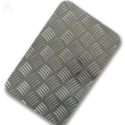 China Cold Press 1.4301 S30400 Diamond Stainless Steel Tread Plate for sale