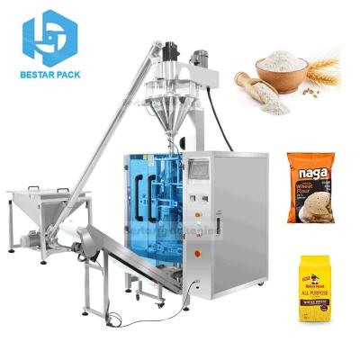 China Food Bestar Packaging Machine Flour Powder Filler Equipment With Product Conveyor Packing Machinery for sale