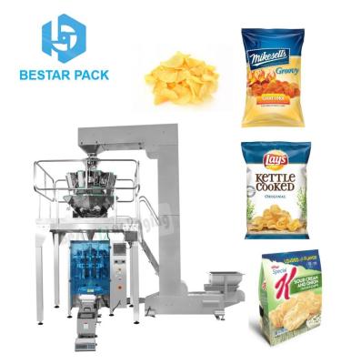 China High Speed ​​Food Potato Chips Filling And Seal Topping Machine for sale