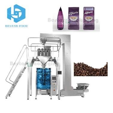 China Food how to install coffee valve on coffee quad bag for 1kgs raw coffee beans with BESTAR PACKAGING MACHINE for sale