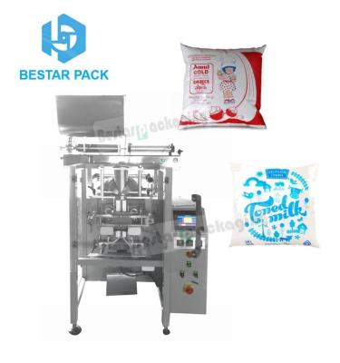 China High Speed ​​Fresh Food Milk Pouch Sachet Packing Machine With Pump And Stirring Device for sale