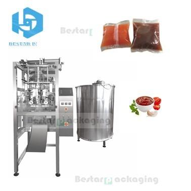 China Food Sauce Pouch Packing Machine VFFS Vertical Filling Packaging Equipment For Food 500g To 5kg Sauce Bags for sale