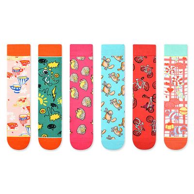 China New Design Girls Calf High QUICK DRY High Socks Funny Fashionable Creative Cute Girl Crew Wearing Socks Women for sale