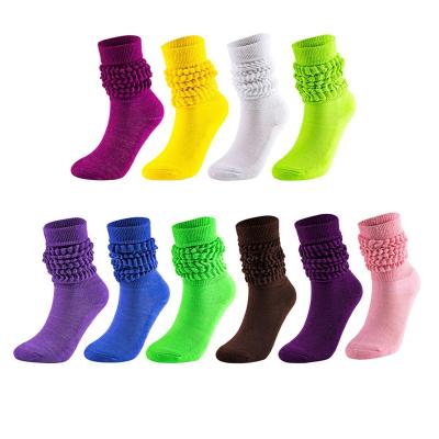 China QUICK DRY Slouch Boots Women Loose Boots Solid Color Flurry Boots Girls Ladies Customizable Crew Socks for sale