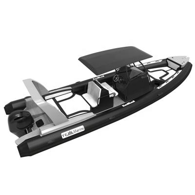 China Durable Luxury Ocean Master RHIB 760 Aluminum Hull ORCA Hypalon Professional Hypalon Inflatable Dive Boats for sale