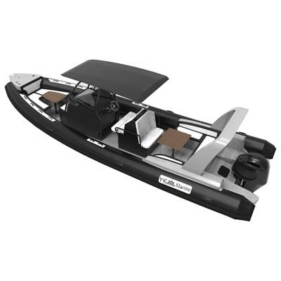 China Durable Luxury Ocean Army Aluminum Hull ORCA RHIB 760 Hypalon Inflatable Boats for sale