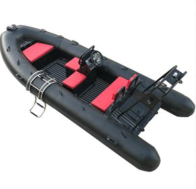 China Durable 16ft Semi Rigid Aluminum RIB 480 PVC / Hypalon Zodiac Inflatable Rowing Boat for sale