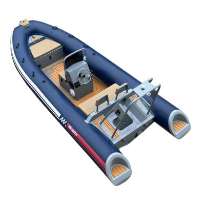 China 16ft 4.8m PVC/Hypalon/Orca Durable Rigid Hull Aluminum RIB Inflatable Fishing Boat For Sale for sale