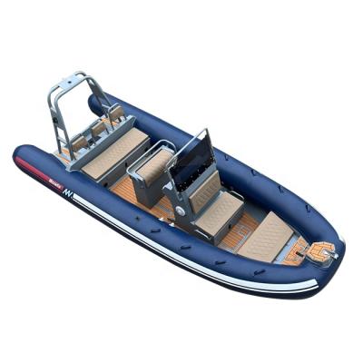 China Ultralight Rigid Aluminum Inflatable Boats / Gear RIB 580 Hypalon / PVC Hull Durable 19ft for sale