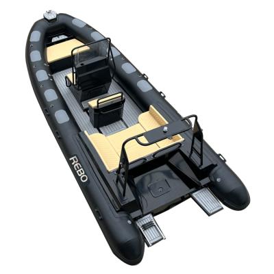 China Hot Sale 21ft Ocean Master Aluminum RIB640 Durable Orca Hypalon RIB Inflatable Boat for sale