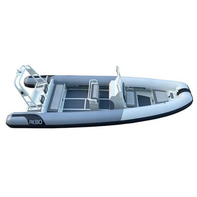 China RHIB 640 21ft Hypalon/PVC Durable Luxury Rib Inflatable Boat For Family RIB Aluminum Hull for sale