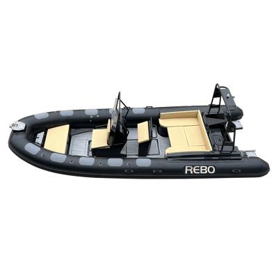 China Durable 21ft Rib Rhib640 V Shape Aluminum Hull Hypalon/PVC Rigid Inflatable Boats For Sale for sale