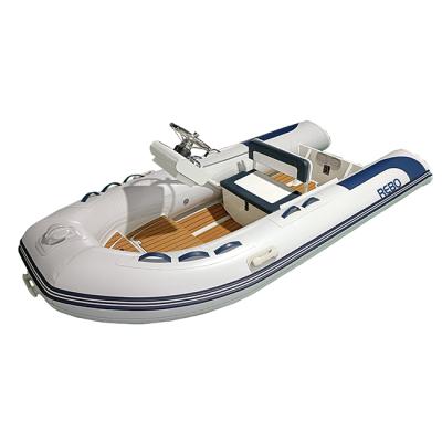 China Stable Double Front Storage 3.3m PVC/Hypalon/Orca CE Certified Aluminum RIB Inflatable Boat For Fishing for sale