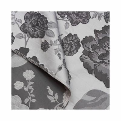 China Shrink-Resistant Custom Jacquard Fabrics Wholesale Women Silk Satin 89% Polyester Fabric Satin Floral Fabric For Clothes for sale