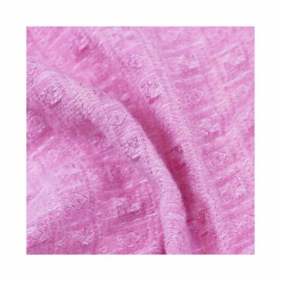 China Custom Geometry Anti Heavy Pilling Shrink-Resistant Polyester Knit Thick Fleece Sherpa Winter Fabric For Coat for sale