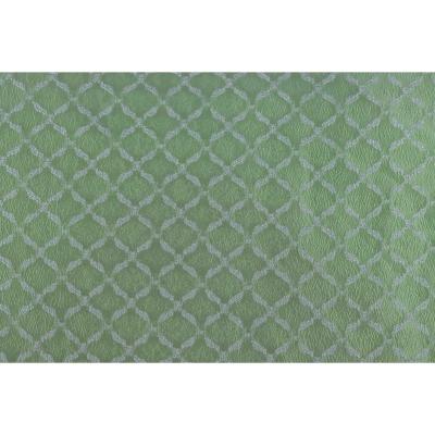 China Factory Price Breathable 105 GSM Geometry Green Fashionable Metallic Crepe Fabric for sale