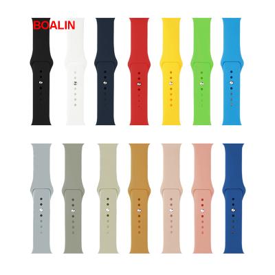 China Rubber For I Watch Series Se 6/5/4/3/2/1 Strap, 38/40/42/44mm Silicone Sports Watch Strap Rubber Bands Compatible With Watch Apple for sale